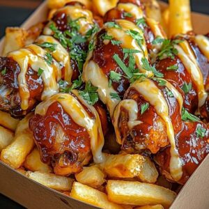 Royal Loaded BBQ Wings Fries